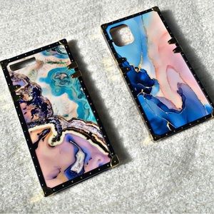 Girly Square Marble iPhone 11 and iPhone 8 Plus Case